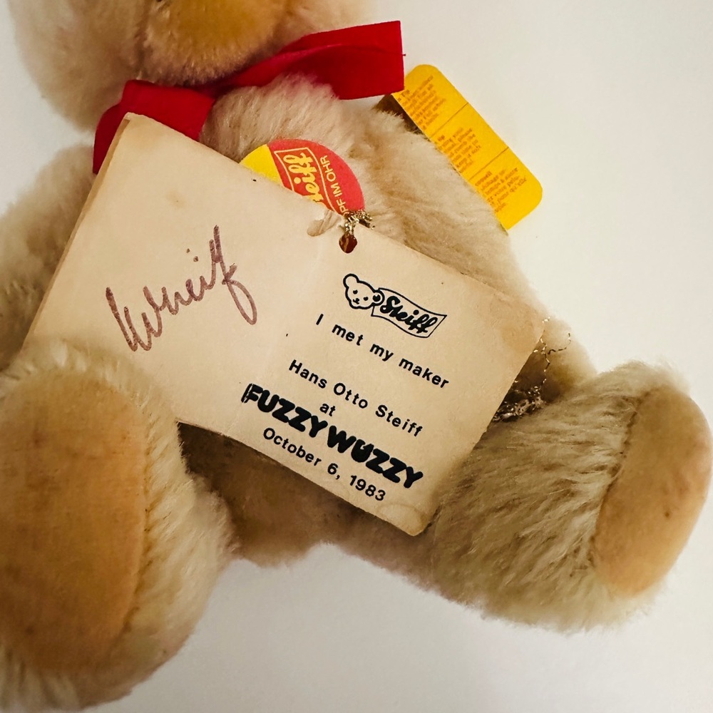 Steiff Original Jointed Teddy Bear 0201/26 Austria Signed By Otto Hans Steiff - Picture 6 of 15